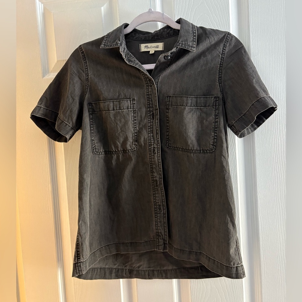 Madewell Denim Courier Shirt • Faded Black • XS • EVERYTHING MUST GO